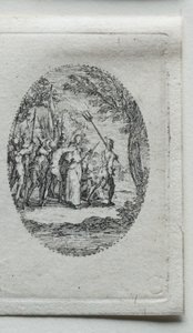 Passionens mysterier: Kristus tillfångatagen. av Jacques Callot