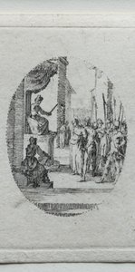 Passionens mysterier: Kristus inför Pilatus. av Jacques Callot