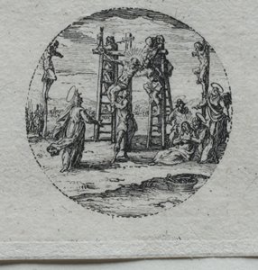 Passionens mysterier: korsfästelsen av Jacques Callot