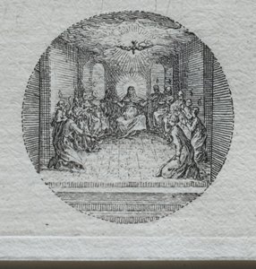 Passionens mysterier: Den Helige Andes nedstigning. av Jacques Callot