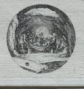 Passionens mysterier: gravläggningen. av Jacques Callot