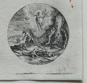 Passionens mysterier: förvandlingen. av Jacques Callot
