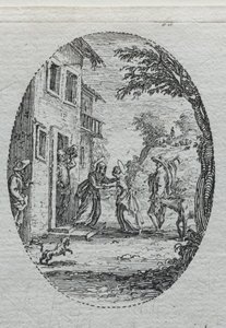 Passionens mysterier: besöket. av Jacques Callot