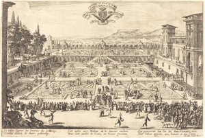 Palace Gardens i Nancy av Jacques Callot