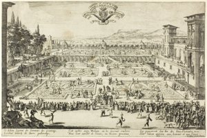 Palace Gardens i Nancy av Jacques Callot