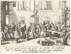 Föräldrarna skänker gåvor, 1635. av Jacques Callot
