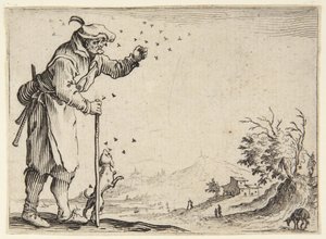 Bonden angripen av bin av Jacques Callot