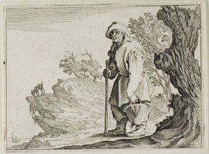 Bonden som bär sin väska, från The Caprices av Jacques Callot