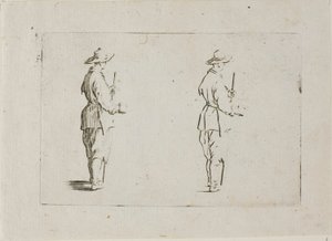 Bonden som håller en bägare, från The Caprices av Jacques Callot