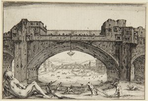 Ponte Vecchio, Florens av Jacques Callot