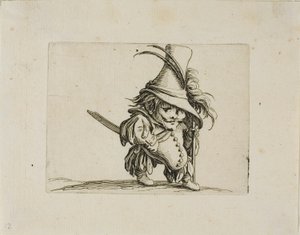 The Potbellied Man with a Tall Hat, från Varie Figure Gobbi av Jacques Callot