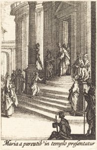 Presentationen av Jungfrun, 1630 eller efter. av Jacques Callot