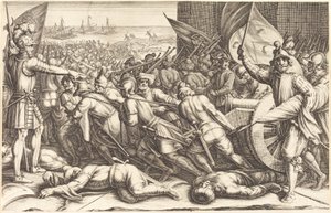 Truppernas ombordstigning, ca. 1614. av Jacques Callot