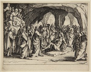 Lasarus uppväckelse av Jacques Callot