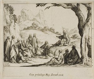 Bergspredikan, från Nya testamentet av Jacques Callot