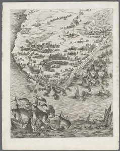 Belägringen av La Rochelle: Plåt 10 av Jacques Callot