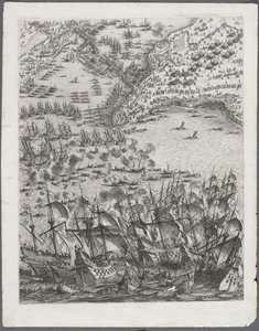 Belägringen av La Rochelle: Tavla 11, 1628-1630. av Jacques Callot