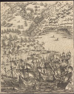 Belägringen av La Rochelle [blad 11 av 16; serien omfattar 1952.8.97-112] av Jacques Callot