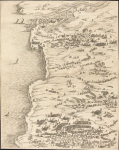 Belägringen av La Rochelle [skylt 5 av 16; uppsättningen omfattar 1952.8.97-112] av Jacques Callot