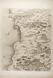 Belägringen av La Rochelle, tavla ett av Jacques Callot