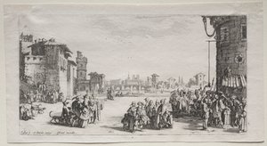 Slavmarknaden, 1629. av Jacques Callot