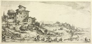 Stag Hunt, från olika scener designade i Florens av Jacques Callot