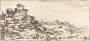 Stag Hunt, förmodligen ca. 1630. av Jacques Callot
