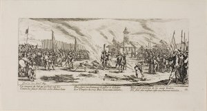 The Stake, plansch tretton från The Miseries of War av Jacques Callot