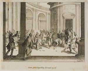 Steningen av Jesus, från Nya testamentet av Jacques Callot