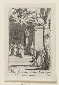 Förrädaren Judas självmord (Mors funesta Judae Proditoris) av Jacques Callot