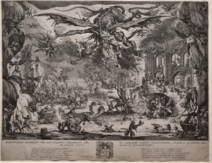 The Temptation of Saint Anthony andra versionen, 1635. av Jacques Callot