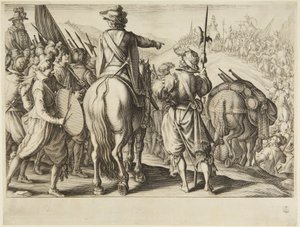 Trupperna på marsch av Jacques Callot