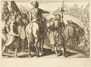 Trupperna på marsch av Jacques Callot