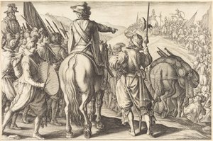 Trupperna på marsch av Jacques Callot