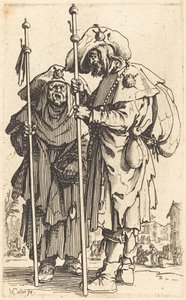 De två pilgrimerna av Jacques Callot