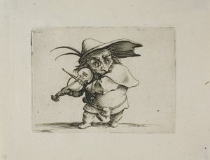 The Violin Player, från Varie Figure Gobbi av Jacques Callot