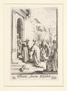 Visitationen, nej. 6, från The Life of the Virgin av Jacques Callot
