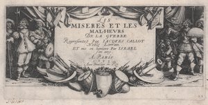 Titelsida, Krigets elände av Jacques Callot