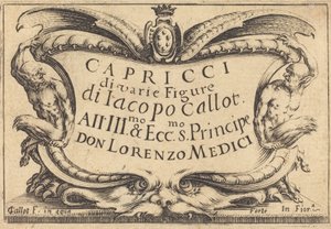 Titelsida för "The Capricci" av Jacques Callot