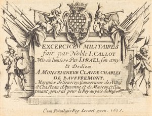 Titelsida för "The Military Exercises" av Jacques Callot