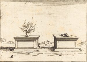 Två hjärtan, 1628. av Jacques Callot