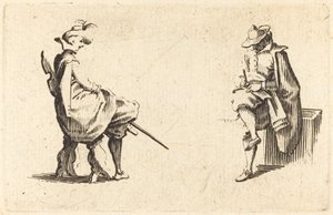 Två sittande figurer, ca. 1622. av Jacques Callot
