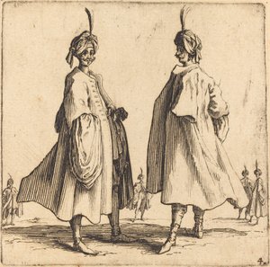 Två turkar, 1617 och 1621. av Jacques Callot