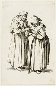 Two Women Beggars, tallrik åtta från The Beggars av Jacques Callot
