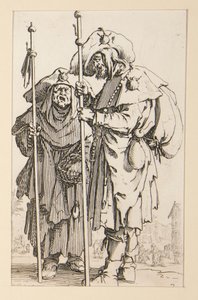Två pilgrimer, ur Tiggarna av Jacques Callot