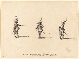Obeväpnad övning av Jacques Callot