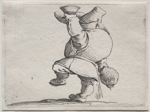Olika puckelryggiga figurer av Iacopo Callot (Dricker Seen From Behind) av Jacques Callot