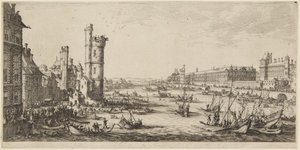 Vy över Louvren av Jacques Callot