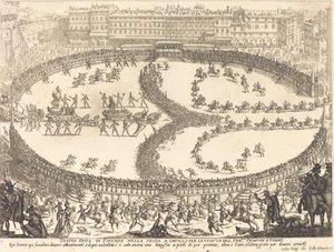 Utsikt över festivalen, 1616. av Jacques Callot