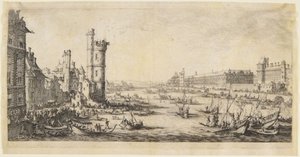 Utsikt över Louvren av Jacques Callot